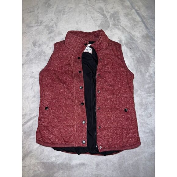 Outerwear Puffer Vest Snap Button & Zip Medium CAMPING HIKING FISHING - Picture 1 of 6